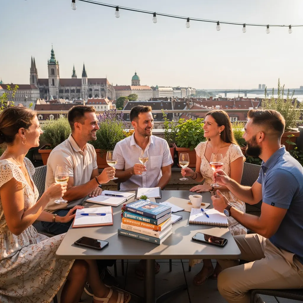 Grafikon, amely a havi költségvetés tervezésének lépéseit ábrázolja.