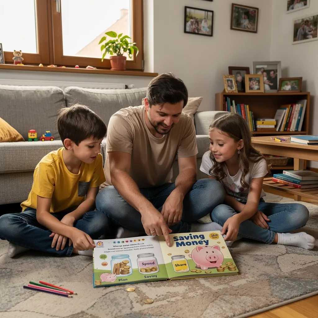 Kép egy boldog családról, akik tudatosan kezelik a pénzüket.